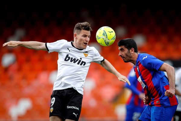 Kévin Gameiro dans son équipe Spanish LaLiga/Valencia CF, en Mai 2021