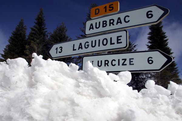 Les congères sont hautes sur l'Aubrac