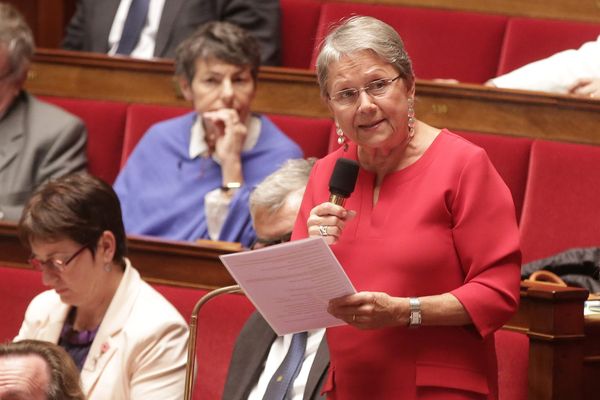 Catherine Coutelle pendant une séance de questions au gouvernement à l'Assemblée nationale