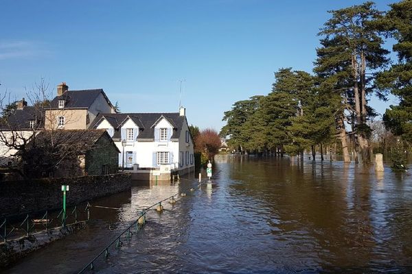 La crue de l'Oust à Malestroit (56)