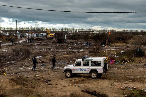 La "jungle" de Calais le 4 mars 2016.