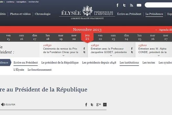 Le site de l'Elysée - archives