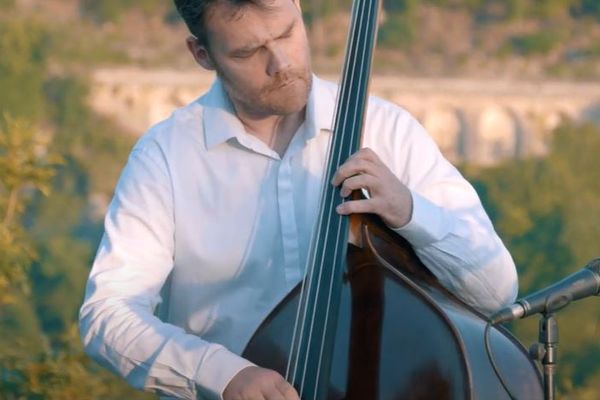 Stéphane Métin, lors d'une Session live de Krachta Valda quartet trompette enregistrée par la Rodia.