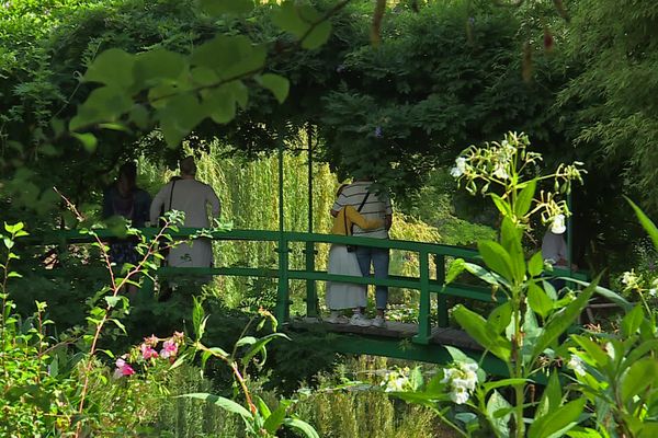 Dans les jardins de Claude Monet à Giverny (Eure)