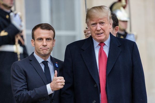 Emmanuel Macron reçoit Donald Trump à Paris pour le centenaire de l’Armistice de 1918.