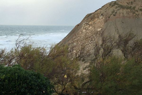 La falaise effondrée à Bidart ce jeudi 10 décembre