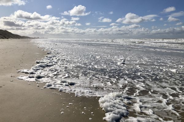 La plage de Merlimont dans le pas-de-Calais.