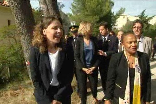 Chrsitiane Taubira  lundi en visite à l'Etablissement de placement éducatif de Martigues. 