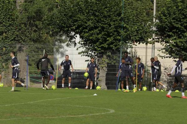 L'AJA à l'entraînement le 26 septembre 2016