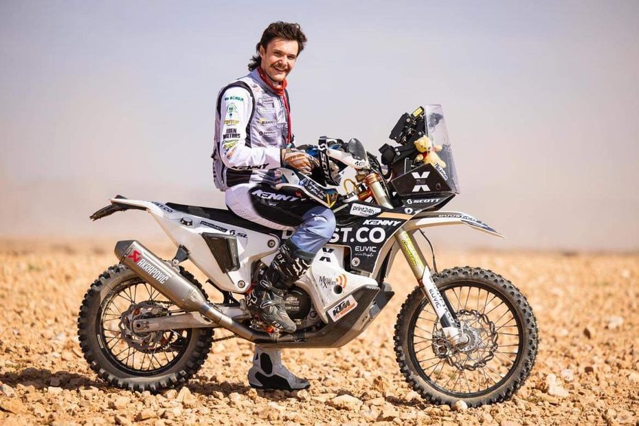 reassuring news from driver Jean-Loup Lepan after his motorcycle accident at the Morocco rally