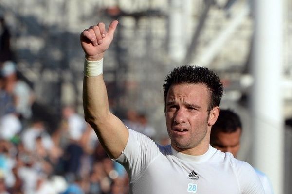 Mathieu Valbuena le 17 août 2013 lors du Marseille-Evian - photo Boris Horvat -Afp