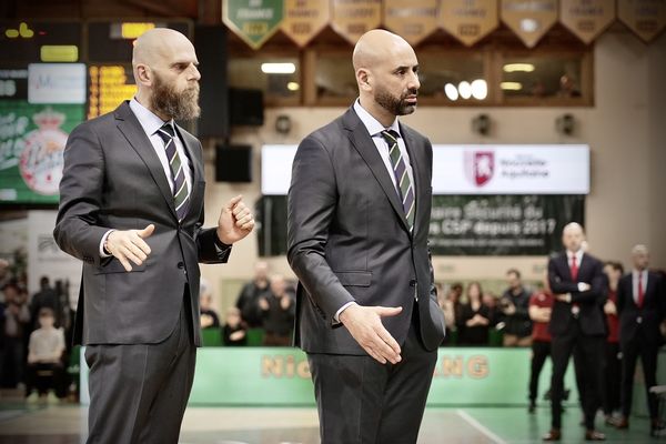 Massimo Cancielleri (à gauche) et Yacine Aouadi en mars 2023