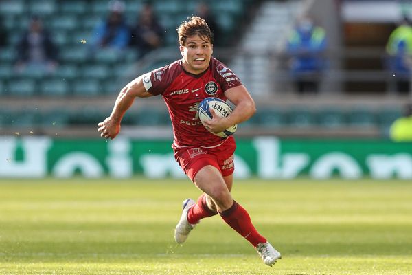 Antoine Dupont, le demi de mêlée toulousain au Stade de Twickenham/ Finale Champions Cup 2021.