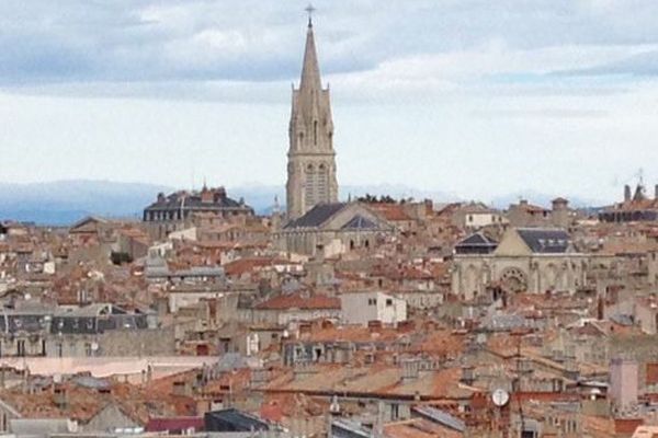 Le clocher de l'église Sainte Anne à Montpellier