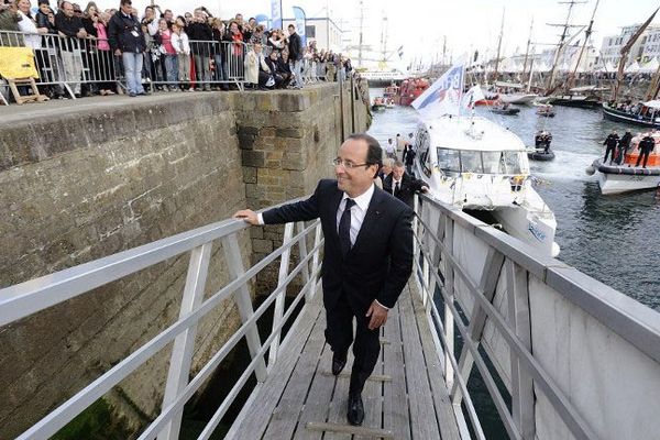 F. Hollande lors des Tonnerres de Brest