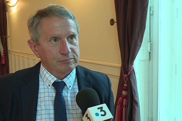 Noël Bourgeois, président (LR) du conseil départemental des Ardennes, interviewé par France 3 Champagne-Ardenne le jeudi 19 septembre 2024.