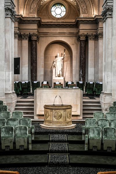 L'hémicycle des académiciens à l'Institut de France à Paris