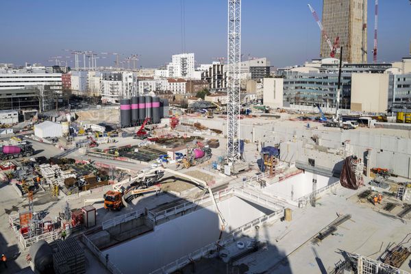 Un chantier du Grand Paris Express