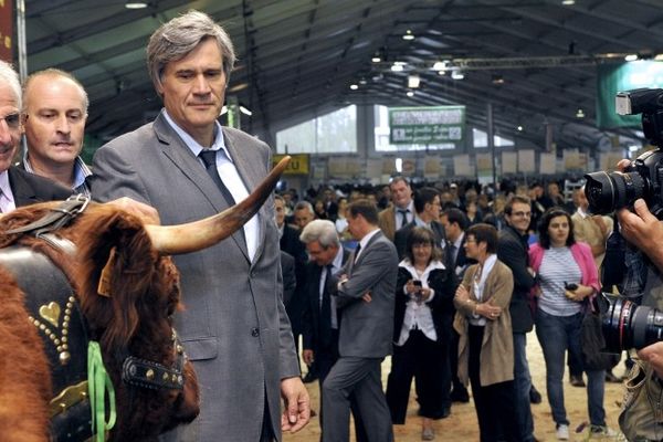 Stephane Le Foll, ministre de l'agriculture, au sommet de l'élevage de Cournon (4 octobre 2012)