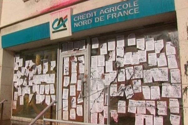 Le Crédit Agricole Nord qui a porté plainte pour dégradations