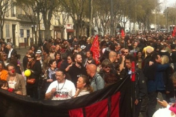 Manifestation des intermittents sur la Canebière