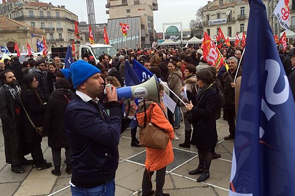 Grève des agents de la fonction publique à Montpellier le 26 janvier 2016