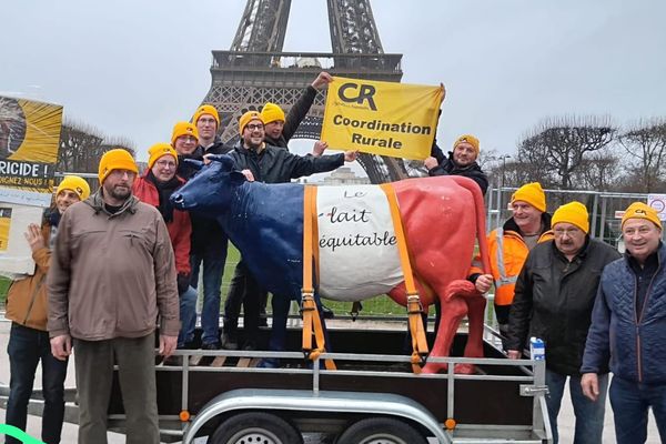 Stéphane Charlier et ses collègues de la Coordination rurale souhaitaient réaliser ce cliché symbolique: les agriculteurs en colère sont à Paris.