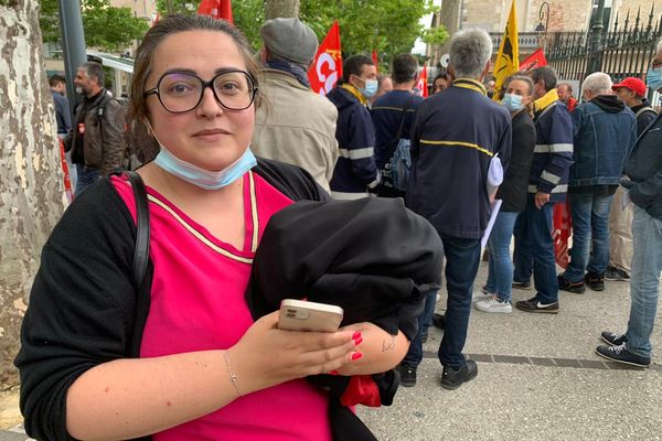 Cahors - Maitre Alexandrine Salinas Perez avocate des 7 postiers lotois assignés en justice lors d'une manifestation - 15 juillet 2021.