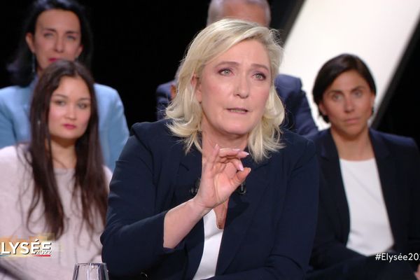 Marine Le Pen dans l'émission Élysée 2022, le jeudi 3 mars 2022.