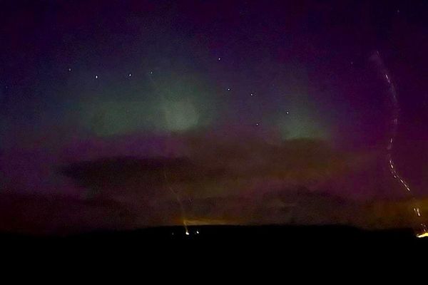 Aurore boréale sur les Vosges, le 23 avril 2023 vers 22h