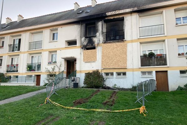 L'appartement incendié où le second corps a été retrouvé