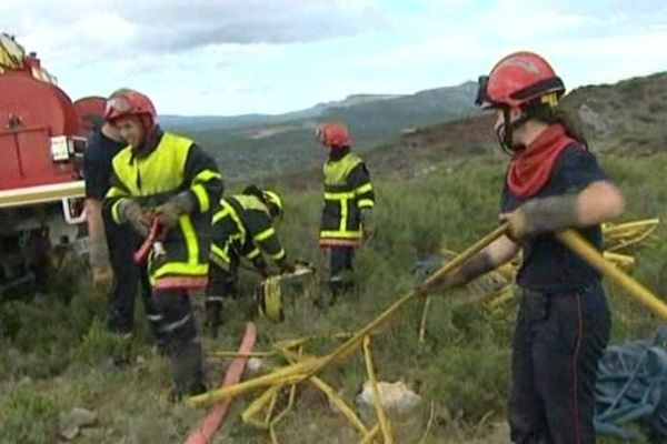 Premier incendie de l'été 2013 près de la commune de l'Estagel 