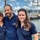 Claire, Hugues et Nolwenn, marins du navire russe Shtandart, étaient présents aux Fêtes maritimes de Brest ce 13 juillet 2024