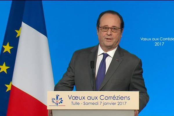 François Hollande lors de la cérémonie des vœux à Tulle