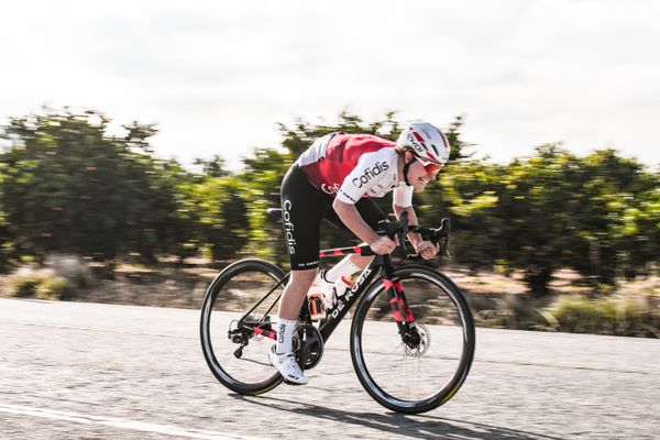 Victoire Berteau court sous les couleurs de l'équipe nordiste Cofidis (UCI), depuis octobre 2021.