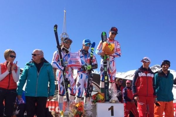 Le podium du géant hommes