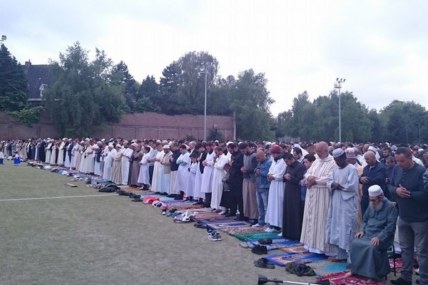 La prière de l'Aïd El-Fitr, ce dimanche matin à Roubaix. 