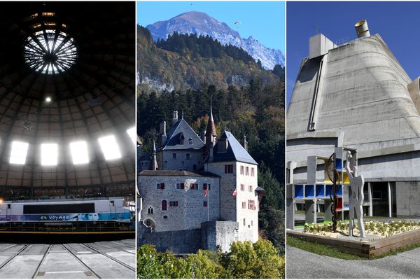 La rotonde ferroviaire de Chambéry, le château de Menthon-Saint-Bernard et le site Le Corbusier de Firminy sont en lice pour la sélection du monument préféré des Français en Auvergne-Rhône-Alpes.