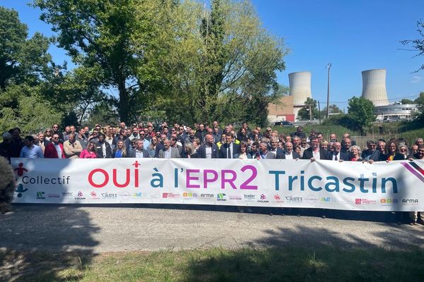 Manifestation en faveur d'un nouvel EPR à Tricastin