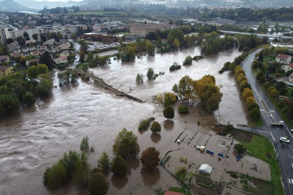 La commune de Brives-Charensac, qui a obtenu la reconnaissance d'état de catastrophe naturelle, juste après les inondations du 17 octobre.