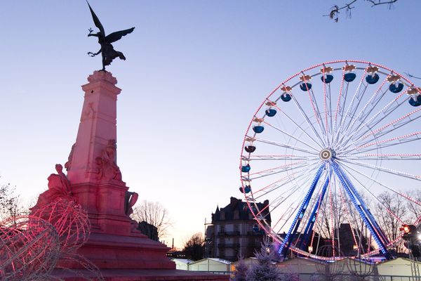 La place de la République de Dijon en décembre 2017.