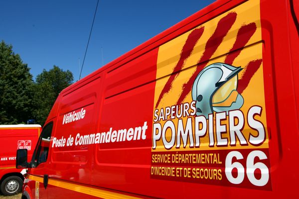 Sapeurs pompiers département des Pyrénées-Orientales. Illustration.