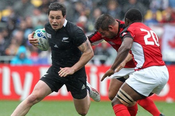 Zac Guildford, ici lors du match All Blacks/Canada (coupe du Monde 2011), rejoindra l'ASM Clermont Auvergne dès la saison 2014/2015.