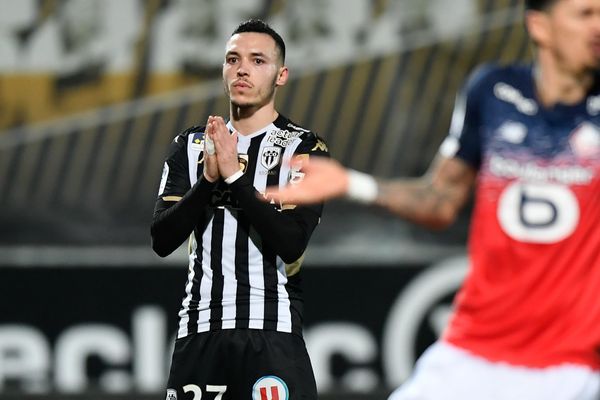 Angers SCO contre Lille le 7 février 2020, la déception de Pereira