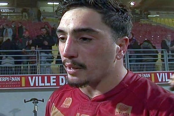 Tony Gigot, 3/4 centre des Dragons Catalans - 28 mars 2016.