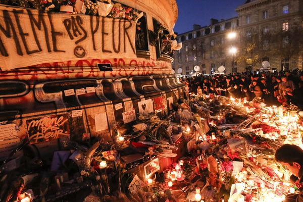 Place de la République, à Paris, le 15 novembre 2015.