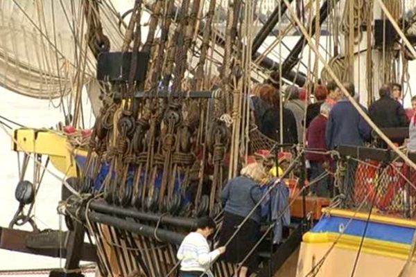 Gros succès de l'escale de L'Hermione à Bordeaux