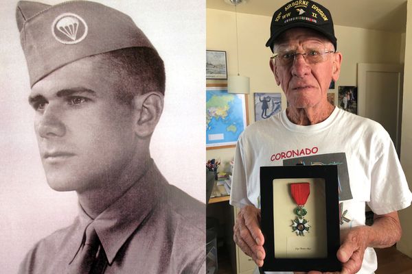 Le vétéran américain Tom Rice a sauté en parachute le 6 juin 1944 au-dessus de Carentan