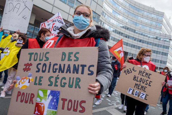 Une manifestation des professionnels du médico-social, en avril 2021 - Photo d'illustration