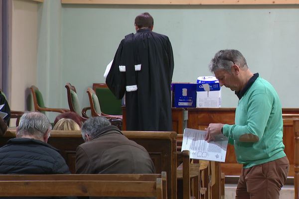 Daniel Calichon, habitant de Saint-Pierre-de-Colombier au tribunal de proximité d'Aubenas ce vendredi 06 mars 2020